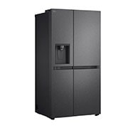 LG 641L Door in Door™ Side by Side (Matte Black), Energialuokka E, Vesi/jää vesijohtoliitännällä, Smart Diagnosis™ , right perspective, GSLC41EPPE, thumbnail 13