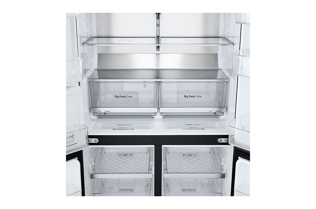 LG 641L French Door Side-by-Side  (Essence Black) - Energialuokka E, Vesi/jää ilman vesijohtoliitäntää, Smart Diagnosis™ ja Wi-Fi, drawer view, GML960EVBE, thumbnail 9
