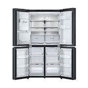 LG 641L French Door Side-by-Side  (Essence Black) - Energialuokka E, Vesi/jää ilman vesijohtoliitäntää, Smart Diagnosis™ ja Wi-Fi, front open, GML960EVBE, thumbnail 3