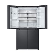 LG 641L French Door Side-by-Side  (Essence Black) - Energialuokka E, Vesi/jää ilman vesijohtoliitäntää, Smart Diagnosis™ ja Wi-Fi, top door open, GML960EVBE, thumbnail 5