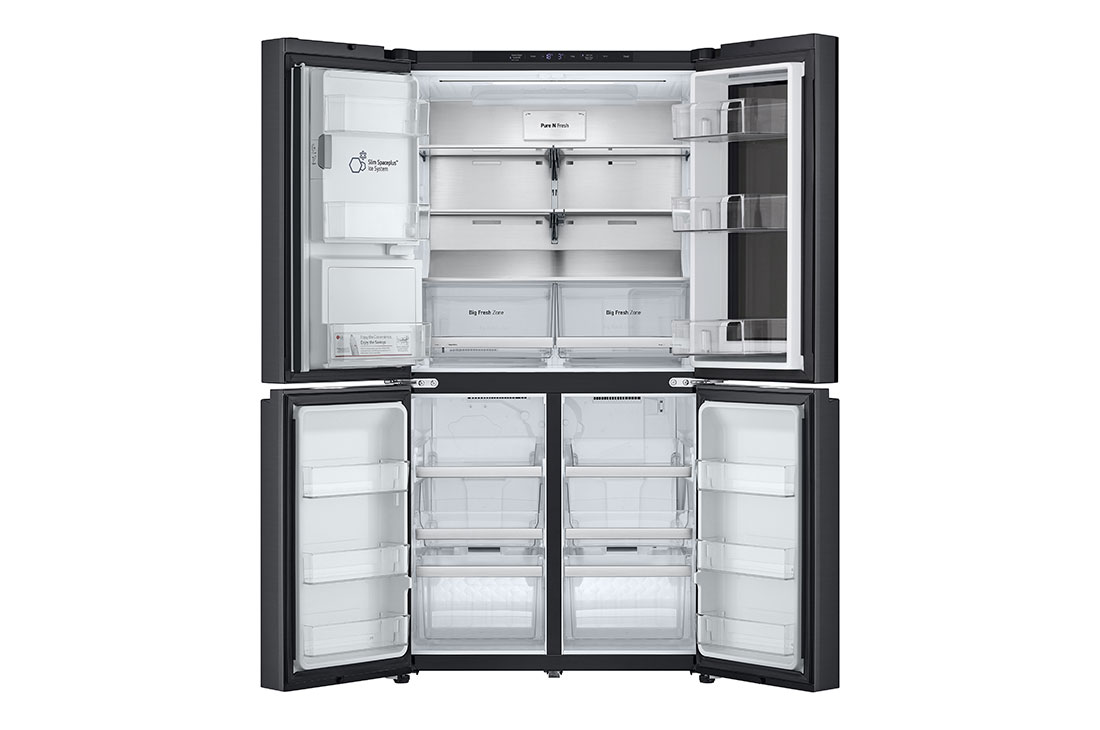 LG 638L InstaView French Door (Essence Black) - Energialuokka E, Vesi/jää ilman vesijohtoliitäntää, Smart Diagnosis™ ja Wi-Fi, GMG960EVJE, thumbnail 4
