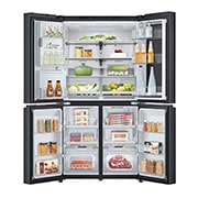 LG 638L InstaView French Door (Essence Black) - Energialuokka E, Vesi/jää ilman vesijohtoliitäntää, Smart Diagnosis™ ja Wi-Fi, GMG960EVJE, thumbnail 3