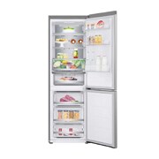 LG 1.86M 344L Jääkaappipakastimet (Prime Silver) - Energialuokka D, Nature Fresh, Door Cooling+™ ja Smart Diagnosis™ Wi-Fi, Front all open food view, GBV5150DPY, thumbnail 2