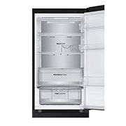 LG 1.86M 344L Jääkaappipakastimet (Essence Matte Black) - Energialuokka D, Nature Fresh, Door Cooling+™ ja Smart Diagnosis™ Wi-Fi, left side view with food, GBV5150DEP, thumbnail 10