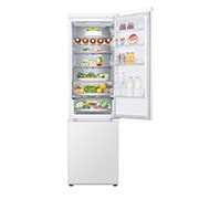 LG 2.03M 387L Jääkaappipakastimet (Valkoinen) - Energialuokka D, Door Cooling™ ja Smart Diagnosis™ ja Wi-Fi, front top open food, GBV5250DSW, thumbnail 2