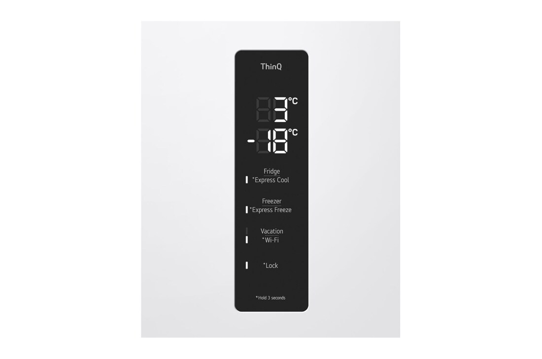 LG 2.03M 387L Jääkaappipakastimet (Valkoinen) - Energialuokka D, Door Cooling™ ja Smart Diagnosis™ ja Wi-Fi, display, GBV5250DSW, thumbnail 6