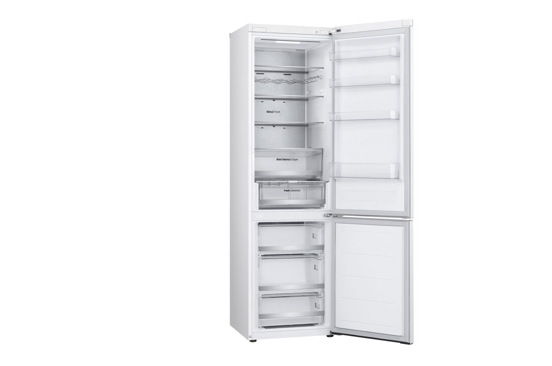 LG 2.03M 387L Jääkaappipakastimet (Valkoinen) - Energialuokka D, Door Cooling™ ja Smart Diagnosis™ ja Wi-Fi, left open, GBV5250DSW, thumbnail 12