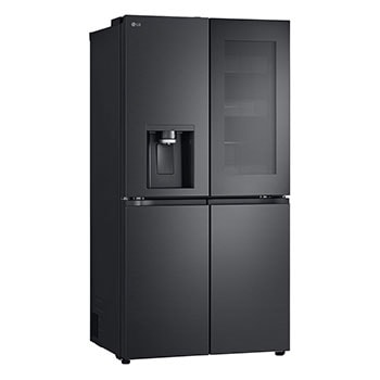 LG 638L InstaView Craft Ice French Door Side-by-Side (Essence Black Steel) - Energialuokka E, Vesi/jää ilman vesijohtoliitäntää, Smart Diagnosis™ med Wi-Fi, Right side view, GMG960EVEE, thumbnail 12