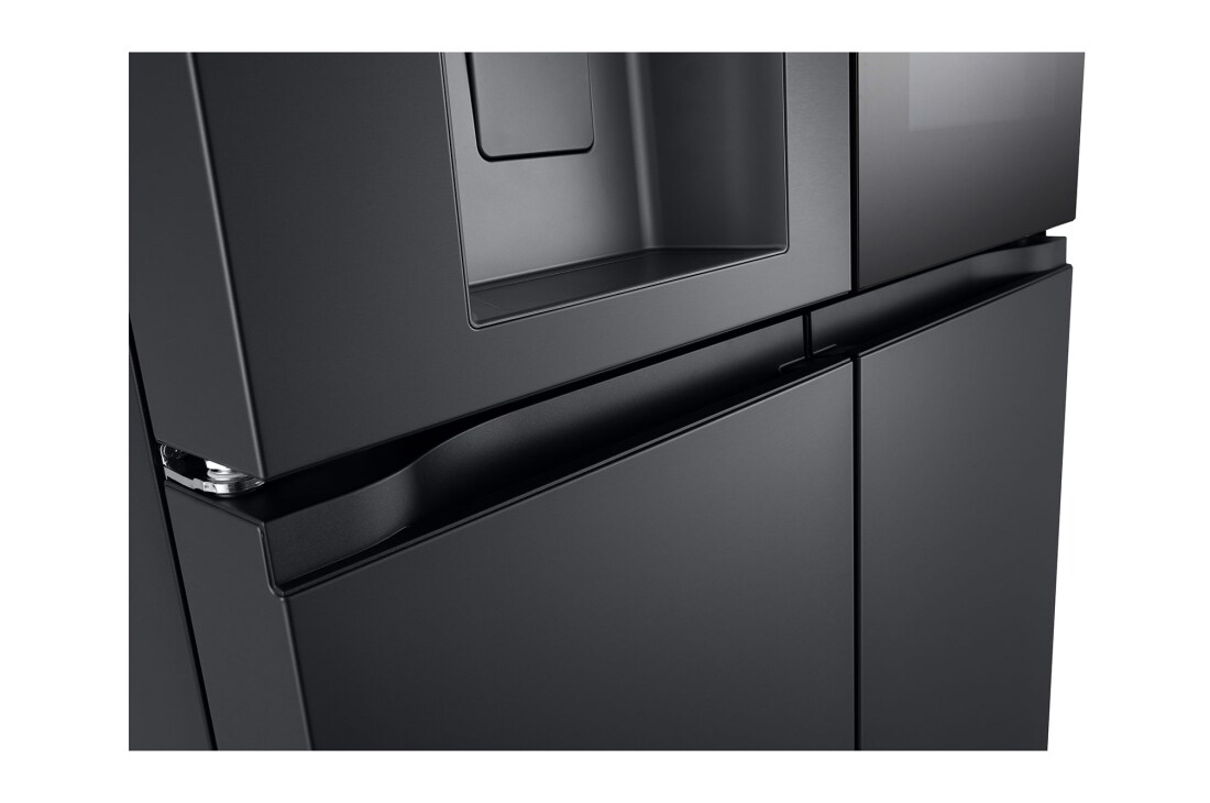 LG 638L InstaView Craft Ice French Door Side-by-Side (Essence Black Steel) - Energialuokka E, Vesi/jää ilman vesijohtoliitäntää, Smart Diagnosis™ med Wi-Fi, Top closure view, GMG960EVEE, thumbnail 8