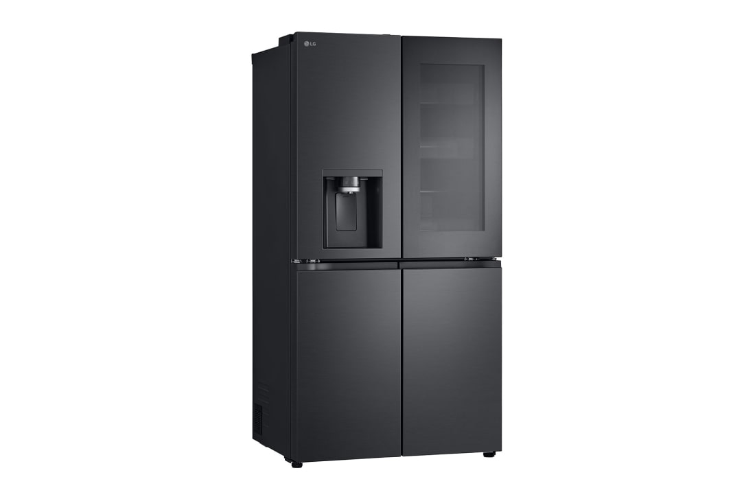 LG 638L InstaView Craft Ice French Door Side-by-Side (Essence Black Steel) - Energialuokka E, Vesi/jää ilman vesijohtoliitäntää, Smart Diagnosis™ med Wi-Fi, Right side view, GMG960EVEE, thumbnail 12