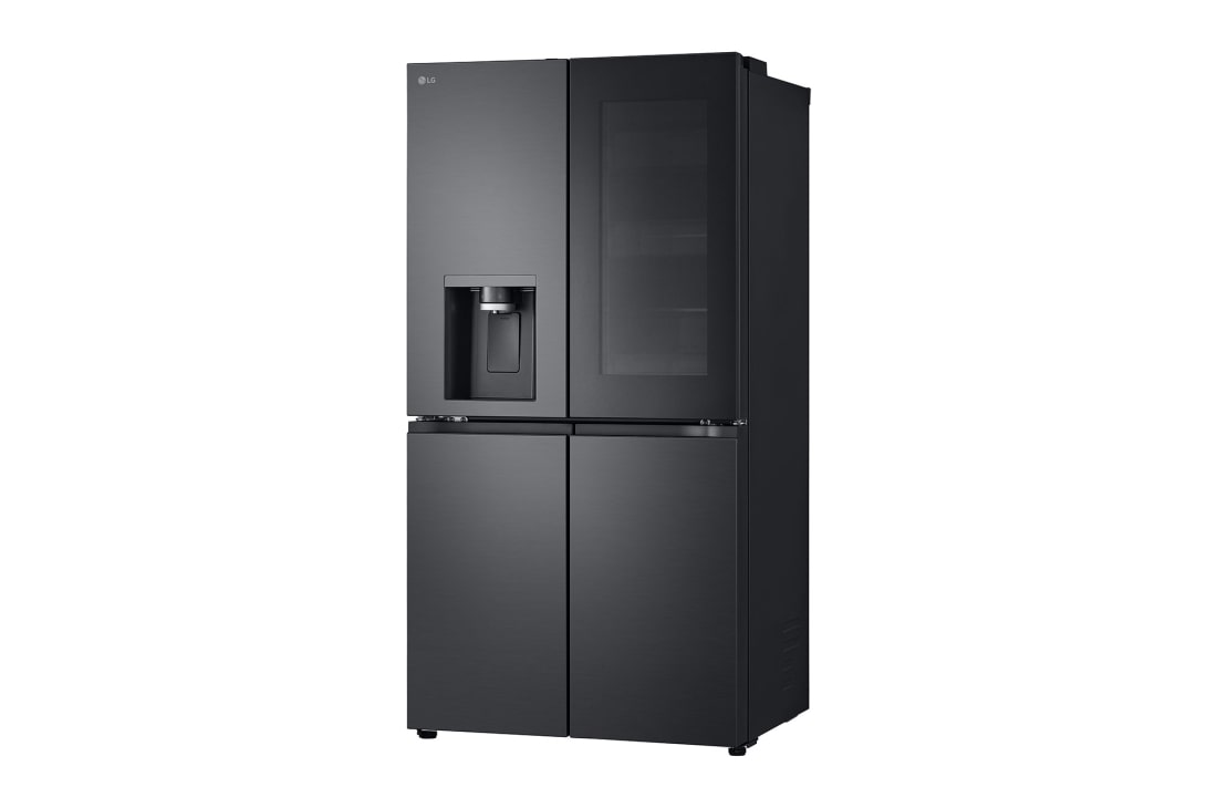 LG 638L InstaView Craft Ice French Door Side-by-Side (Essence Black Steel) - Energialuokka E, Vesi/jää ilman vesijohtoliitäntää, Smart Diagnosis™ med Wi-Fi, left side view, GMG960EVEE, thumbnail 13