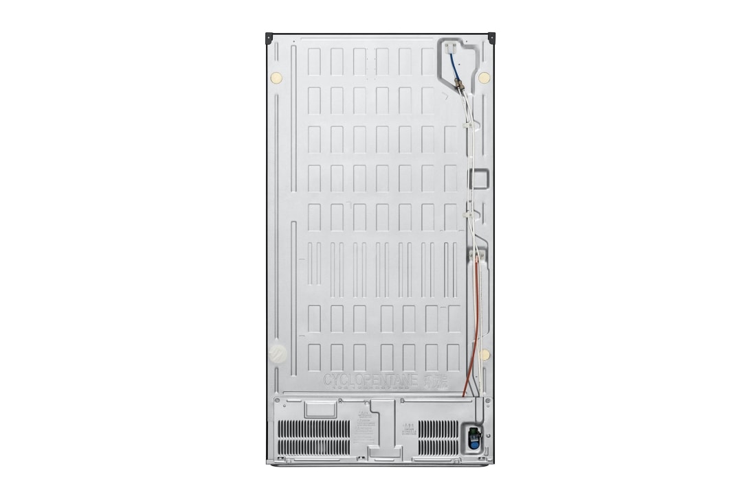 LG 638L InstaView Craft Ice French Door Side-by-Side (Essence Black Steel) - Energialuokka E, Vesi/jää ilman vesijohtoliitäntää, Smart Diagnosis™ med Wi-Fi, back view, GMG960EVEE, thumbnail 15