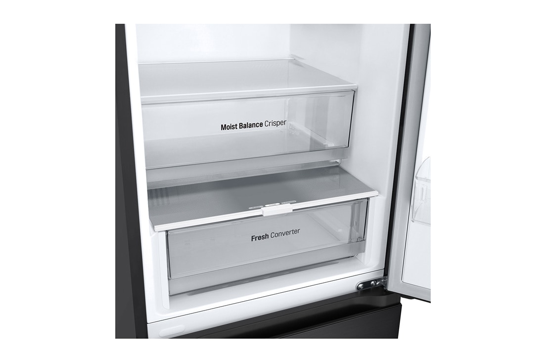 LG 1.86M 344L Jääkaappipakastimet (Essence Matte Black) - Energialuokka A, Door Cooling™ ja Smart Diagnosis™ , Drawer, GBV3100AEP, thumbnail 4