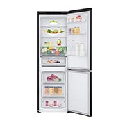 LG 1.86M 344L Jääkaappipakastimet (Essence Matte Black) - Energialuokka A, Door Cooling™ ja Smart Diagnosis™ , FrontAllOpen_Food2, GBV3100AEP, thumbnail 2