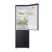 LG 1.86M 344L Jääkaappipakastimet (Essence Matte Black) - Energialuokka A, Door Cooling™ ja Smart Diagnosis™ , FrontTopOpen_Food2, GBV3100AEP, thumbnail 6