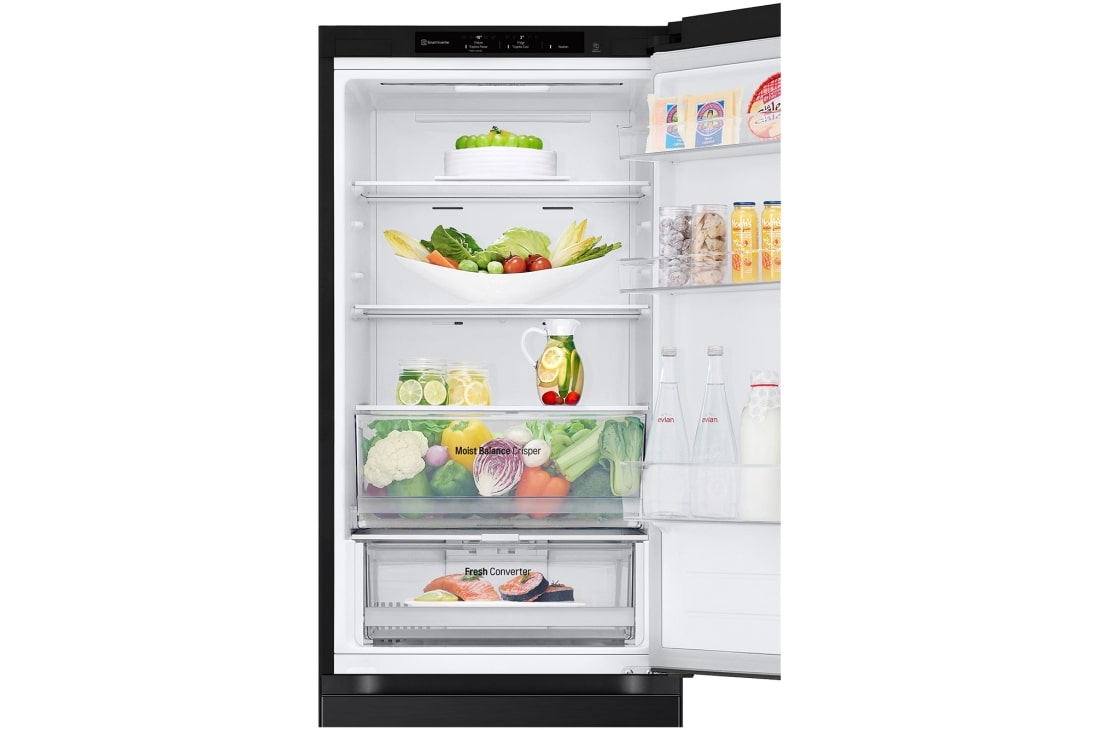 LG 1.86M 344L Jääkaappipakastimet (Essence Matte Black) - Energialuokka A, Door Cooling™ ja Smart Diagnosis™ , Food2, GBV3100AEP, thumbnail 8