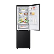 LG 1.86M 344L Jääkaappipakastimet (Essence Black) - Energialuokka E, Nature Fresh, Door Cooling+™ ja Smart Diagnosis™ - Wi-Fi, front view with double door open, GBV7170EEV, thumbnail 4