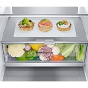 LG 1.86M 344L Jääkaappipakastimet (Essence Black) - Energialuokka E, Nature Fresh, Door Cooling+™ ja Smart Diagnosis™ - Wi-Fi, bottom empty zoom view, GBV7170EEV, thumbnail 8