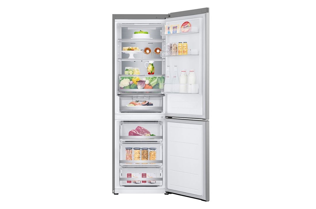 LG 1.86M 344L Jääkaappipakastimet (Prime Silver) - Energialuokka E, Nature Fresh, Door Cooling+™ ja Smart Diagnosis™ - Wi-Fi, right side view, GBV7170EPY, thumbnail 12