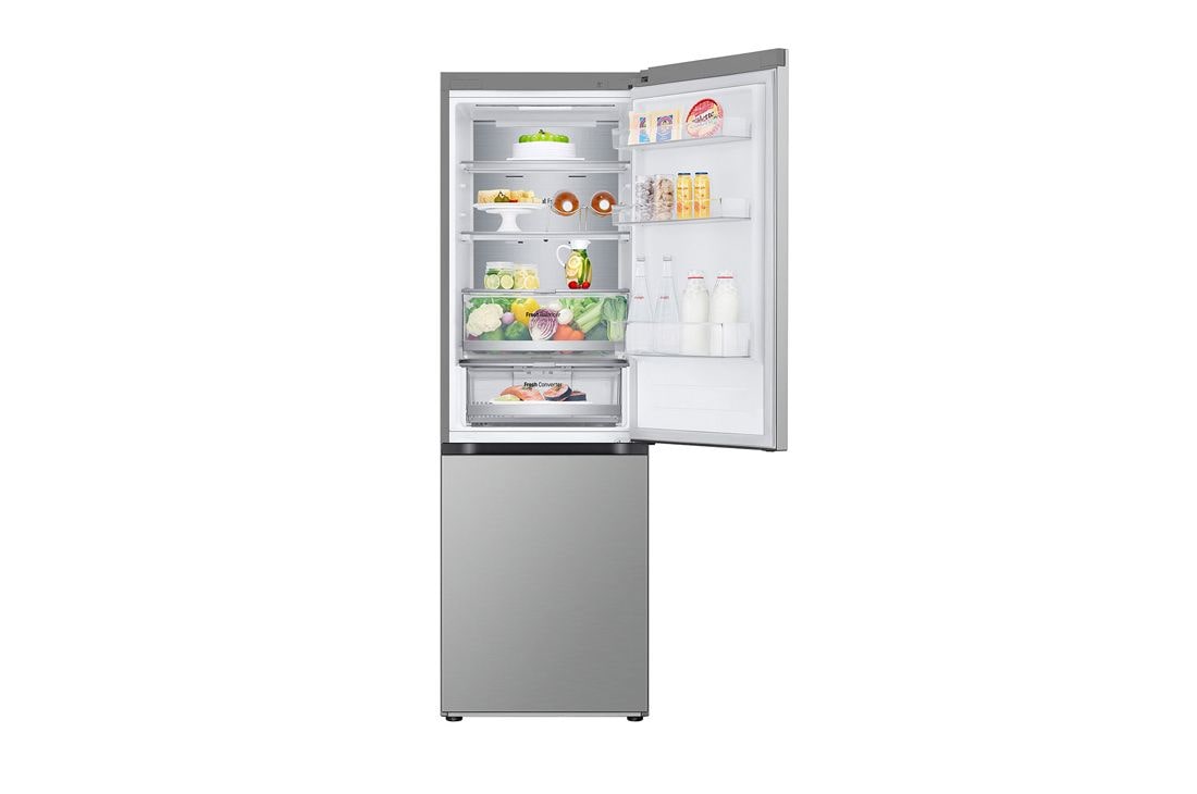 LG 1.86M 344L Jääkaappipakastimet (Prime Silver) - Energialuokka E, Nature Fresh, Door Cooling+™ ja Smart Diagnosis™ - Wi-Fi, front top empty , GBV7170EPY, thumbnail 13