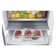 LG 1.86M 344L Jääkaappipakastimet (Prime Silver) - Energialuokka E, Nature Fresh, Door Cooling+™ ja Smart Diagnosis™ - Wi-Fi, bottom empty zoom view, GBV7170EPY, thumbnail 8