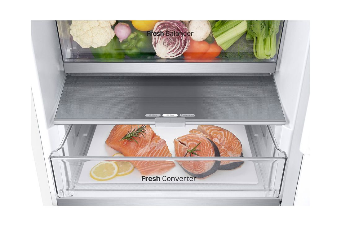 LG 1.86M 344L Jääkaappipakastimet (Valkoinen) - Energialuokka E, Nature Fresh, Door Cooling+™ ja Smart Diagnosis™ - Wi-Fi, detail view with thing, GBV7170ESW, thumbnail 12