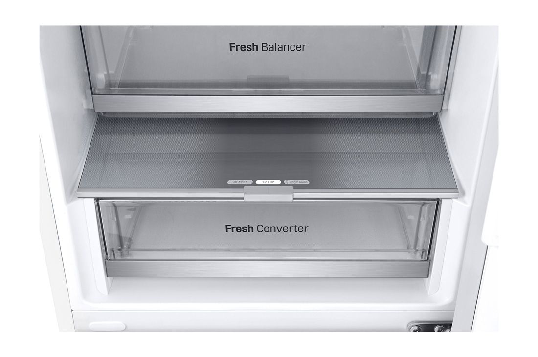 LG 1.86M 344L Jääkaappipakastimet (Valkoinen) - Energialuokka E, Nature Fresh, Door Cooling+™ ja Smart Diagnosis™ - Wi-Fi, detail view with nothing, GBV7170ESW, thumbnail 13