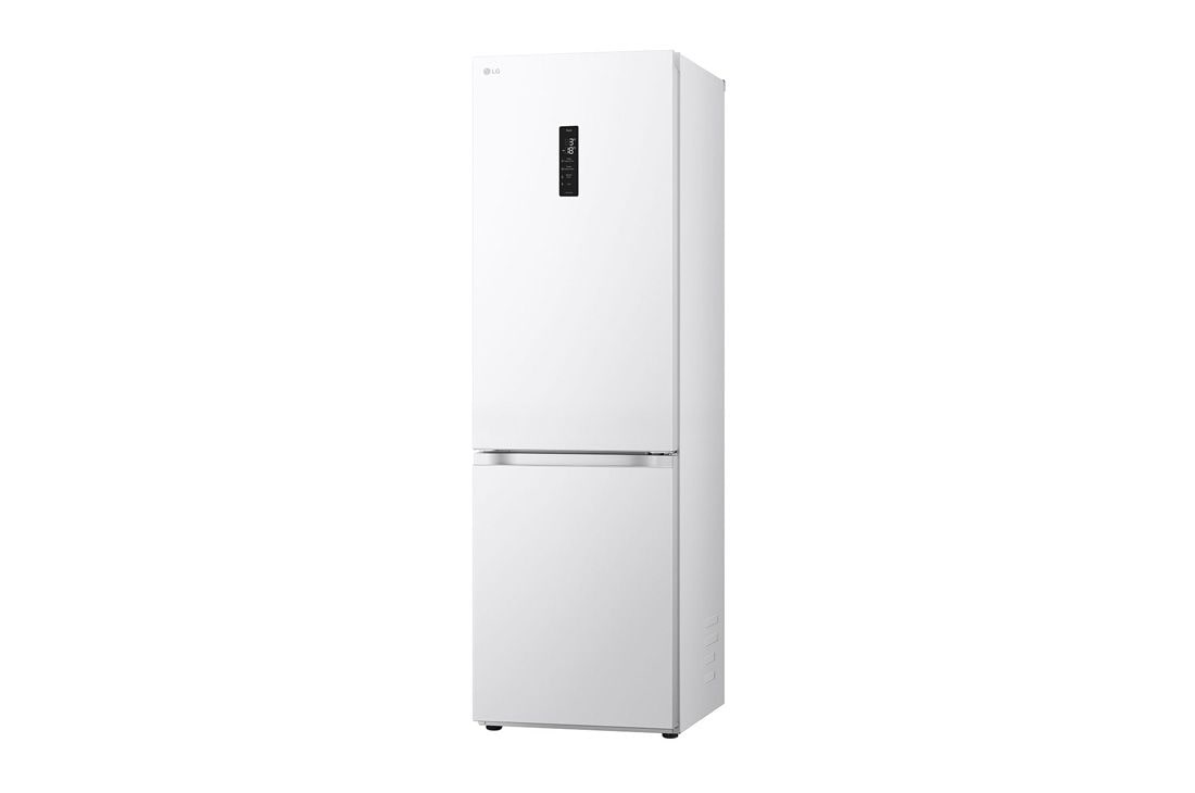 LG 1.86M 344L Jääkaappipakastimet (Valkoinen) - Energialuokka E, Nature Fresh, Door Cooling+™ ja Smart Diagnosis™ - Wi-Fi, slightly left side view, GBV7170ESW, thumbnail 15