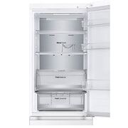 LG 1.86M 344L Jääkaappipakastimet (Valkoinen) - Energialuokka E, Nature Fresh, Door Cooling+™ ja Smart Diagnosis™ - Wi-Fi, front view with empty single door open, GBV7170ESW, thumbnail 4