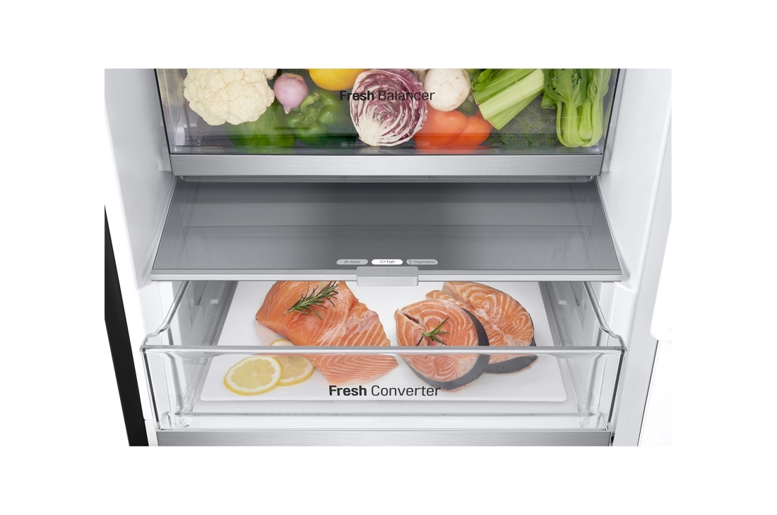 LG 2.03M 387L Jääkaappipakastimet (Essence Black) - Energialuokka E, Door Cooling™ ja Smart Diagnosis™ ja Wi-Fi, 2.03M 387L Jääkaappipakastimet (Essence Black) - Energialuokka E, Door Cooling™ ja Smart Diagnosis™ ja Wi-Fi, GBV7270EEV, thumbnail 7