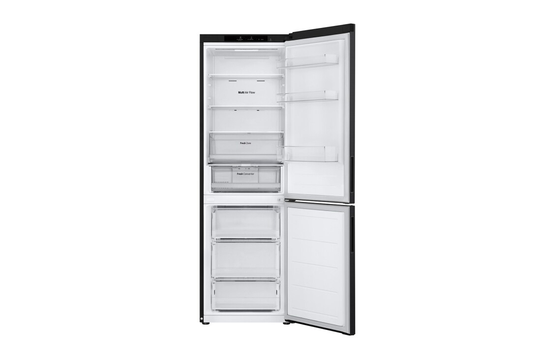 LG 1.86M 344L Jääkaappipakastimet (Essence Matte Black) - Energialuokka D, Nature Fresh, Door Cooling+™ ja Smart Diagnosis™, 1.86M 344L Jääkaappipakastimet (Essence Matte Black) - Energialuokka D, Nature Fresh, Door Cooling+™ ja Smart Diagnosis™, GBV21NCDEP, thumbnail 2