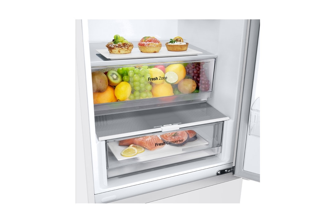 LG 1.86M 344L Jääkaappipakastimet (Valkoinen) - Energialuokka D, Nature Fresh, Door Cooling+™ ja Smart Diagnosis™, 1.86M 344L Jääkaappipakastimet (Valkoinen) - Energialuokka D, Nature Fresh, Door Cooling+™ ja Smart Diagnosis™, GBV21NCDSW, thumbnail 5
