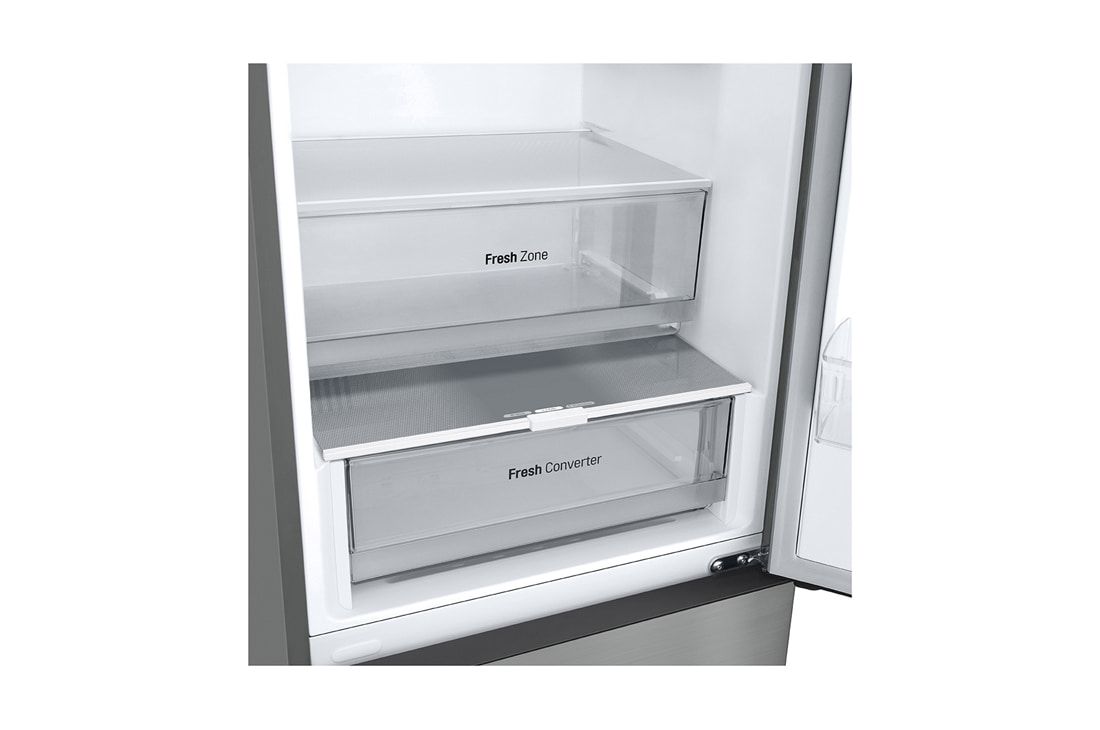 LG 1.86M 344L Jääkaappipakastimet (Prime Silver) - Energialuokka D, Nature Fresh, Door Cooling+™ ja Smart Diagnosis™, 2.03M 387L Jääkaappipakastimet (Essence Matte Black) - Energialuokka D, Door Cooling™ ja Smart Diagnosis™, GBV21NCDPY, thumbnail 6