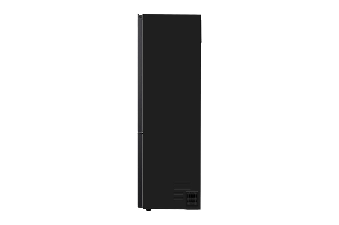 LG 2.03M 387L Jääkaappipakastimet (Essence Black) - Energialuokka A, Nature Fresh, Door Cooling+™ ja Smart Diagnosis™, slightly side view, GBVE2801EV, thumbnail 14