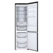 LG 2.03M 387L Jääkaappipakastimet (Essence Black) - Energialuokka A, Nature Fresh, Door Cooling+™ ja Smart Diagnosis™, front top door open, GBVE2801EV, thumbnail 2