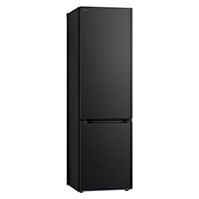 LG 2.03M 387L Jääkaappipakastimet (Essence Black) - Energialuokka A, Nature Fresh, Door Cooling+™ ja Smart Diagnosis™, front double door empty open , GBVE2801EV, thumbnail 3
