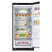 LG 2.03M 387L Jääkaappipakastimet (Essence Black) - Energialuokka A, Nature Fresh, Door Cooling+™ ja Smart Diagnosis™, top door open, GBVE2801EV, thumbnail 10