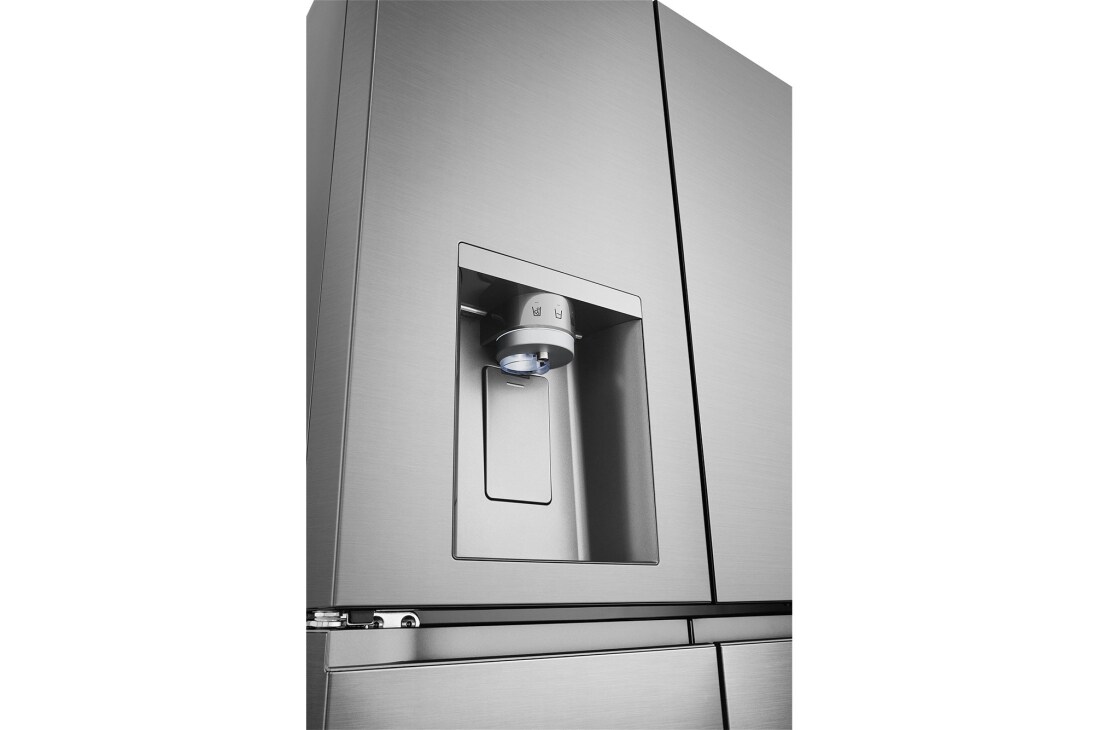 LG 637L French Door Side-by-Side (Prime Silver), Energialuokka E,  Vesi/jää vesijohtoliitännällä, Smart Diagnosis™, Annostelija, GML960PYFE, thumbnail 9