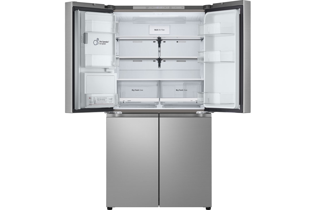 LG 637L French Door Side-by-Side (Prime Silver), Energialuokka E,  Vesi/jää vesijohtoliitännällä, Smart Diagnosis™, Edessä ylhäällä auki, GML960PYFE, thumbnail 10