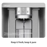 LG 637L French Door Side-by-Side (Prime Silver), Energialuokka E,  Vesi/jää vesijohtoliitännällä, Smart Diagnosis™, UVnano, GML960PYFE, thumbnail 3