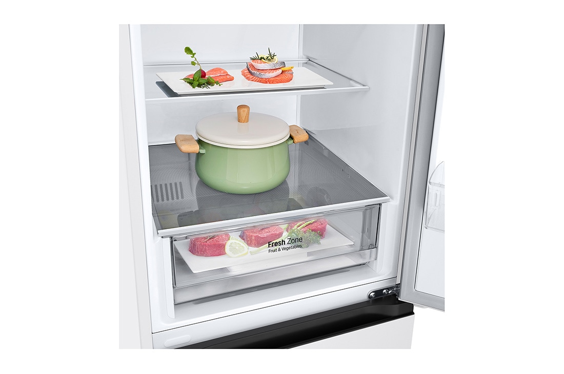 LG 2.03M 387L Jääkaappipakastimet (Valkoinen) - Energialuokka E, Nature Fresh, Door Cooling+™ ja Smart Diagnosis™, 2.03M 387L Jääkaappipakastimet (Prime Silver) - Energialuokka E, Nature Fresh, Door Cooling+™ ja Smart Diagnosis™, GBV22L0ESW, thumbnail 11