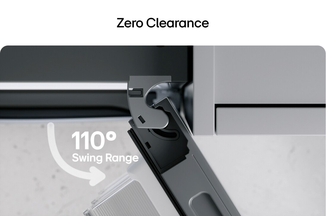 LG 1.86m 333L Jääkaappipakastin (Valkoinen) | Energialuokka D, Door Cooling+™ ja Smart Diagnosis™ Wi-Fi-yhteydellä, Ylänäkymä LG-jääkaappipakastimesta (GBBS726CPY), matte black -jääkaappi vasemmalla ja kaappiseinä oikealla, GBBS514DSW, thumbnail 3
