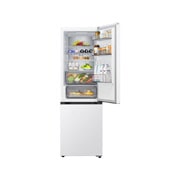 LG 1.86M 333L Jääkaappipakastimet (Valkoinen) - Energialuokka C, Nature Fresh, Door Cooling+™ ja Smart Diagnosis™ Wi-Fi, Vasemmalla näkyy lihaa ja –3&nbsp;°C, keskellä kalaa ja 0&nbsp;°C ja oikealla juustoa ja 2&nbsp;°C., GBBS515CSW, thumbnail 4