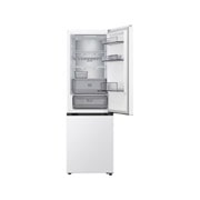 LG 1.86M 333L Jääkaappipakastimet (Valkoinen) - Energialuokka C, Nature Fresh, Door Cooling+™ ja Smart Diagnosis™ Wi-Fi, LG-jääkaappipakastin (GBBS515CSW) oleskelutilassa, jossa on yökaupunkimaisema ja sen yllä AI Saving Mode -grafiikka ja energiatilasto, GBBS515CSW, thumbnail 5