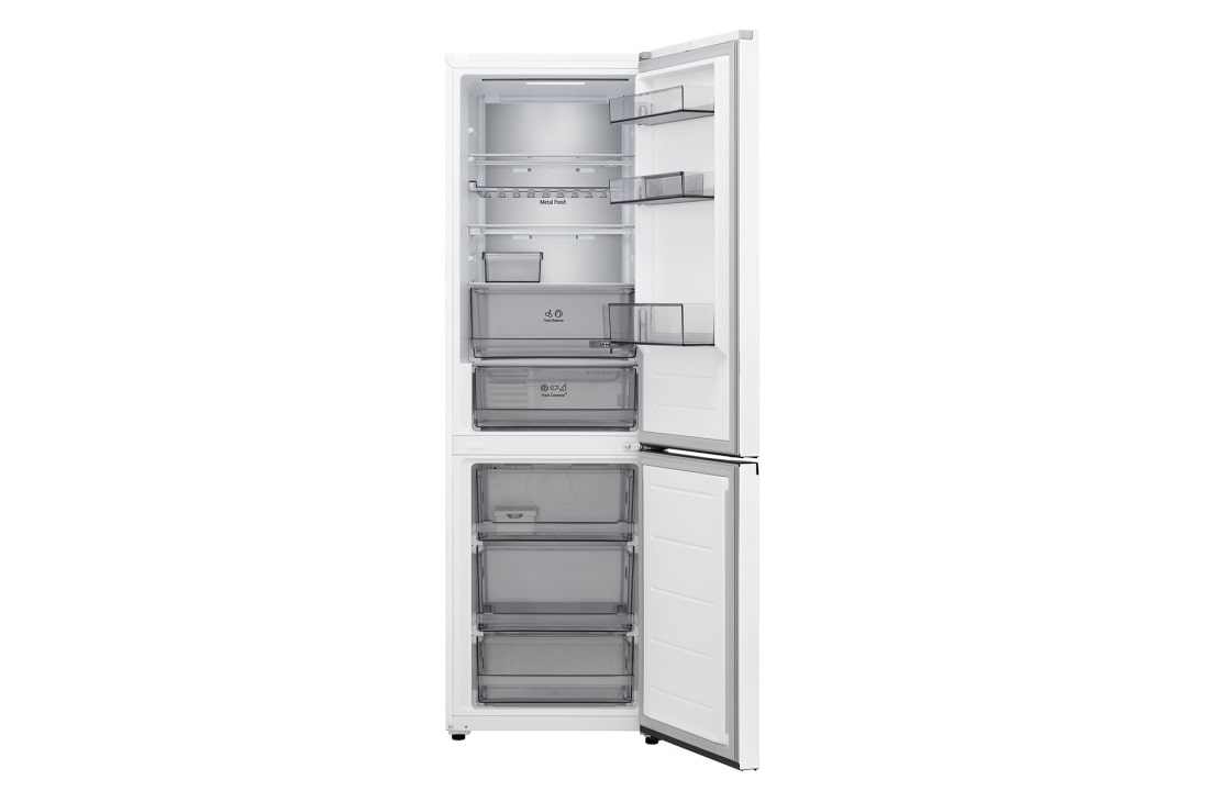LG 1.86M 333L Jääkaappipakastimet (Valkoinen) - Energialuokka C, Nature Fresh, Door Cooling+™ ja Smart Diagnosis™ Wi-Fi, Ylänäkymä LG-jääkaappipakastimesta (GBBS515CSW), GBBS515CSW, thumbnail 9