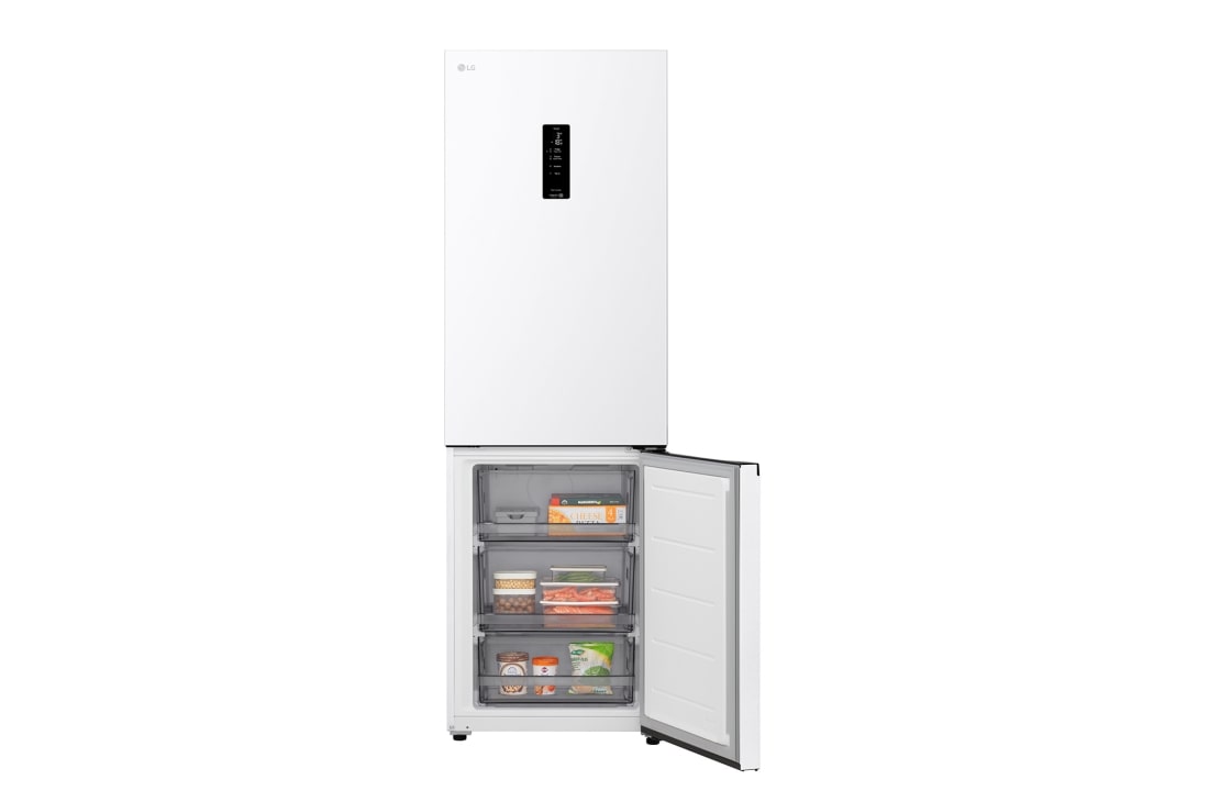 LG 1.86M 333L Jääkaappipakastimet (Valkoinen) - Energialuokka C, Nature Fresh, Door Cooling+™ ja Smart Diagnosis™ Wi-Fi, Alanäkymä LG-jääkaappipakastimesta (GBBS515CSW), GBBS515CSW, thumbnail 10