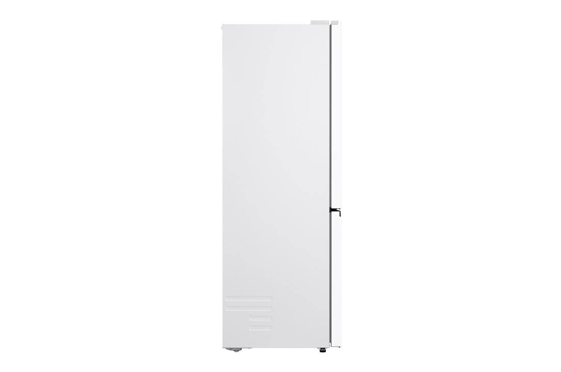 LG 1.86M 333L Jääkaappipakastimet (Valkoinen) - Energialuokka C, Nature Fresh, Door Cooling+™ ja Smart Diagnosis™ Wi-Fi, LG-jääkaappipakastin (GBBS515CSW) integroituna tummanruskeaan kaapistoon; vasemmalla on ikkuna ja sohva; oikealla tiskiallas, GBBS515CSW, thumbnail 14