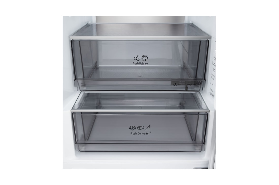 LG 2.03M 375L Jääkaappipakastin (Valkoinen) | Energialuokka D, Door Cooling+™ ja Smart Diagnosis™ Wi-Fi-yhteydellä, LG-jääkaappipakastimen (GBBS726CPY) etunäkymä, jossa näkyy DoorCooling⁺™-aukko, GBBS524DSW, thumbnail 8