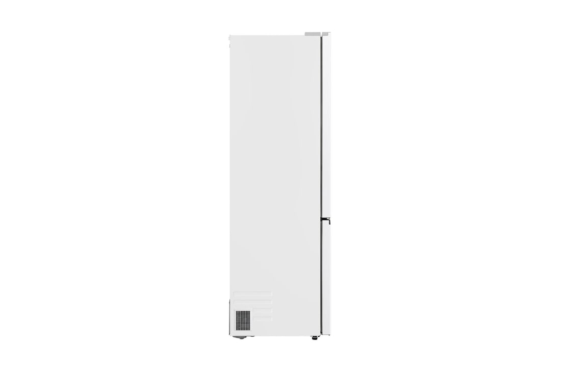 LG 2.03M 375L Jääkaappipakastin (Valkoinen) | Energialuokka D, Door Cooling+™ ja Smart Diagnosis™ Wi-Fi-yhteydellä, LG-jääkaappipakastin (GBBS726CPY) integroituna tummanruskeaan kaapistoon; vasemmalla on ikkuna ja sohva; oikealla tiskiallas, GBBS524DSW, thumbnail 14