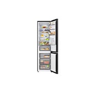 LG 2.03M 375L Jääkaappipakastin (Musta teräs) | Energialuokka D, Door Cooling+™ ja Smart Diagnosis™ Wi-Fi-yhteydellä, LG-yhdistelmäjääkaappi/pakastin, energialuokituksen D, Essence Black Steel terästä Nature Fresh -teknologialla. Tilavuus 375 litraa., GBBS524DEV, thumbnail 3